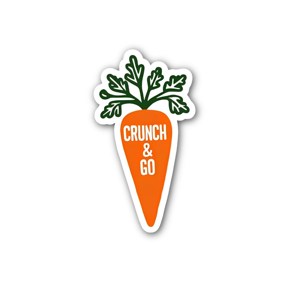 CRUNCH & GO Sticker, Waterproof Vinyl Decal Sticker Indoor Or Outdoor 2 (Pieces) 3" and 5"