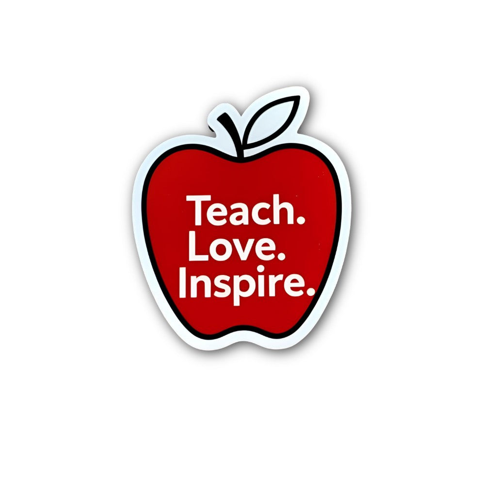 Teach.Love.Inspire Sticker, Waterproof Vinyl Decal Sticker Indoor Or Outdoor 2 (Pieces) 3" and 5"