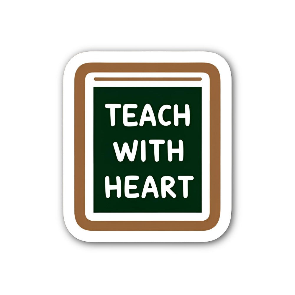 WITH HEART Sticker, Waterproof Vinyl Decal Sticker Indoor Or Outdoor 2 (Pieces) 3" and 5"