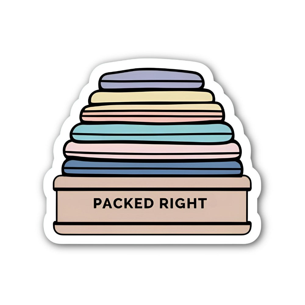 PACKED Sticker, Waterproof Vinyl Decal Sticker Indoor Or Outdoor 2 (Pieces) 3" and 5"
