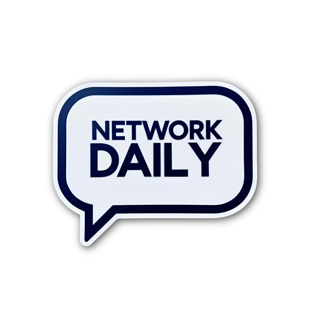 NETWORK DAILY Sticker, Waterproof Vinyl Decal Sticker Indoor Or Outdoor 2 (Pieces) 3" and 5"