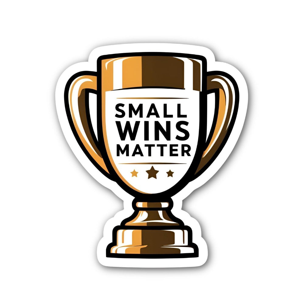 WINS MATTER Sticker, Waterproof Vinyl Decal Sticker Indoor Or Outdoor 2 (Pieces) 3" and 5"
