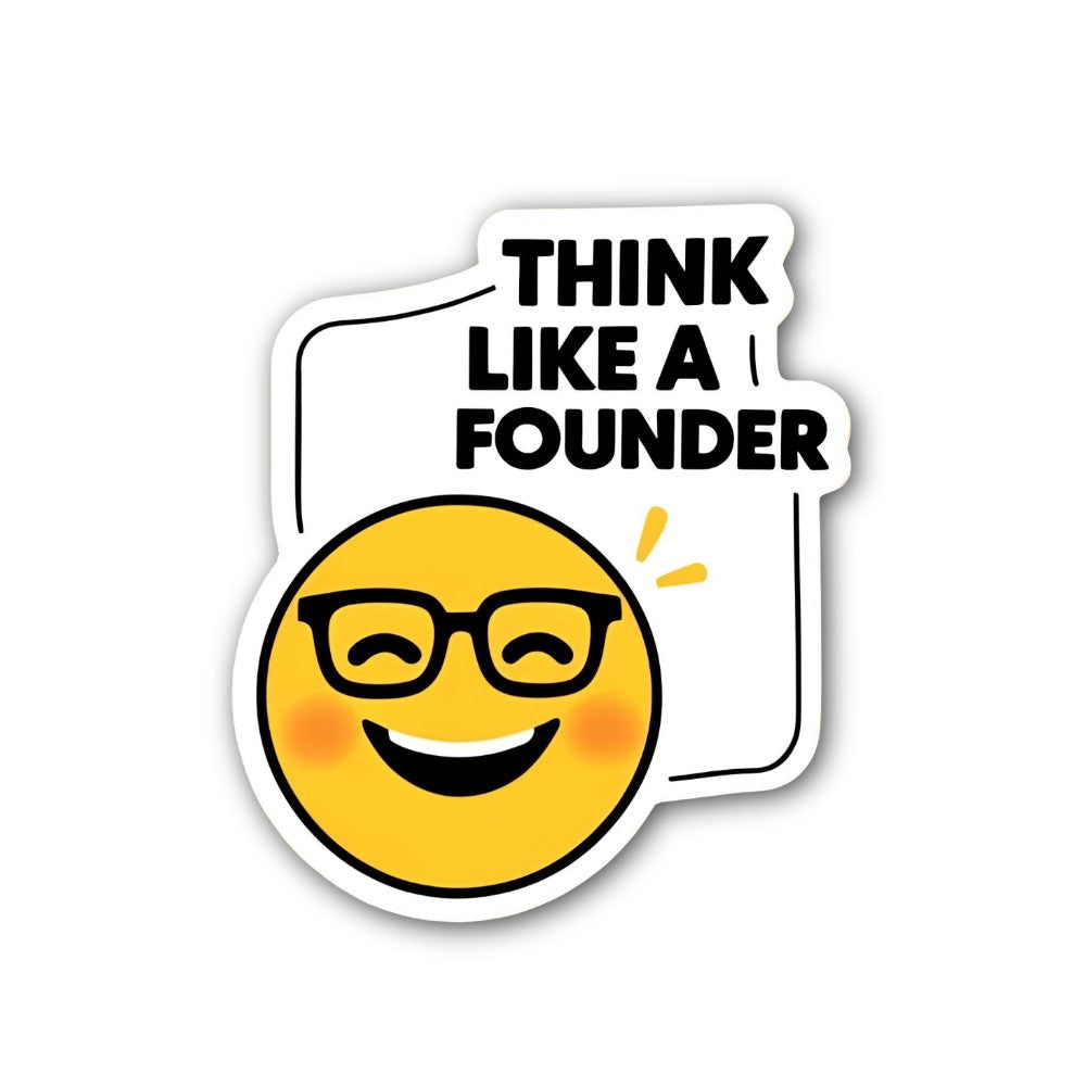 Founder's Mindset Sticker, Waterproof Vinyl Decal Sticker Indoor Or Outdoor 2 (Pieces) 3" and 5"