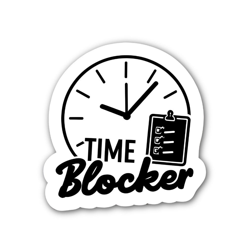 Time Blocker Sticker, Waterproof Vinyl Decal Sticker Indoor Or Outdoor 2 (Pieces) 3" and 5"