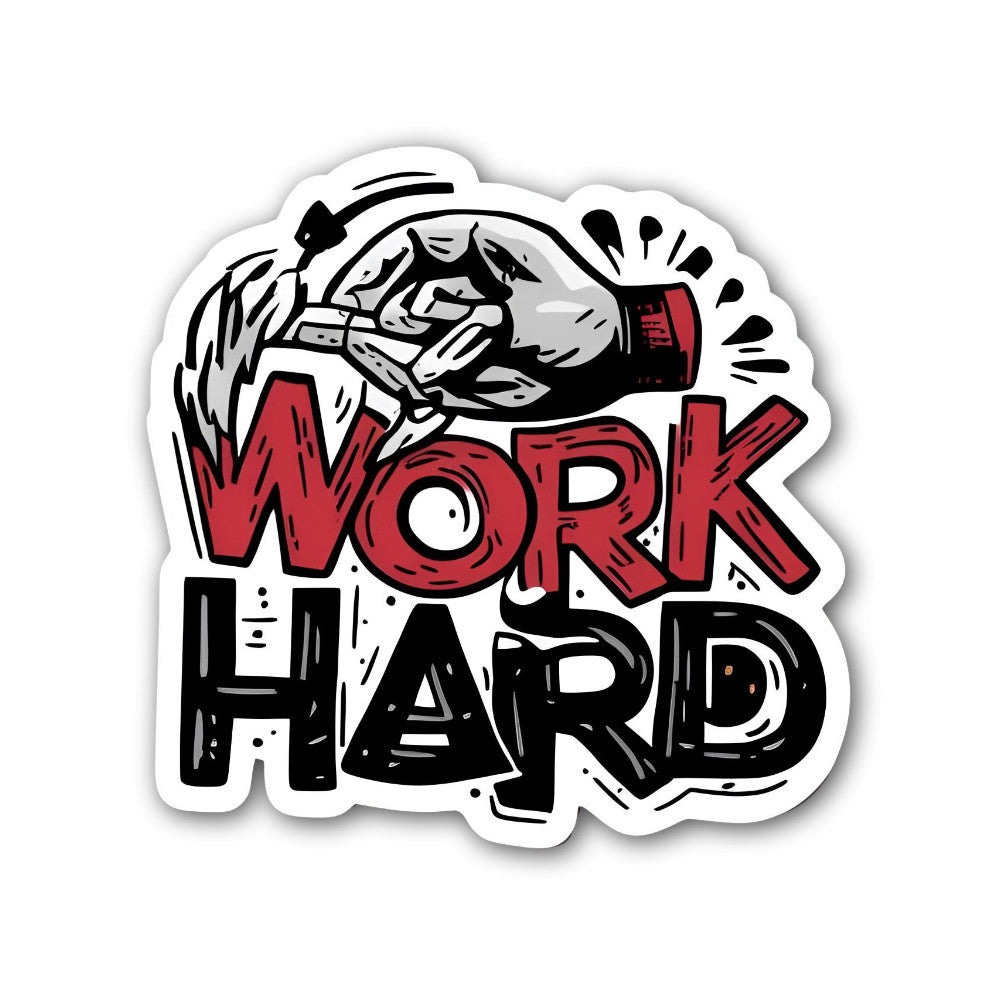 Work Sticker, Waterproof Vinyl Decal Sticker Indoor Or Outdoor 2 (Pieces) 3" and 5"