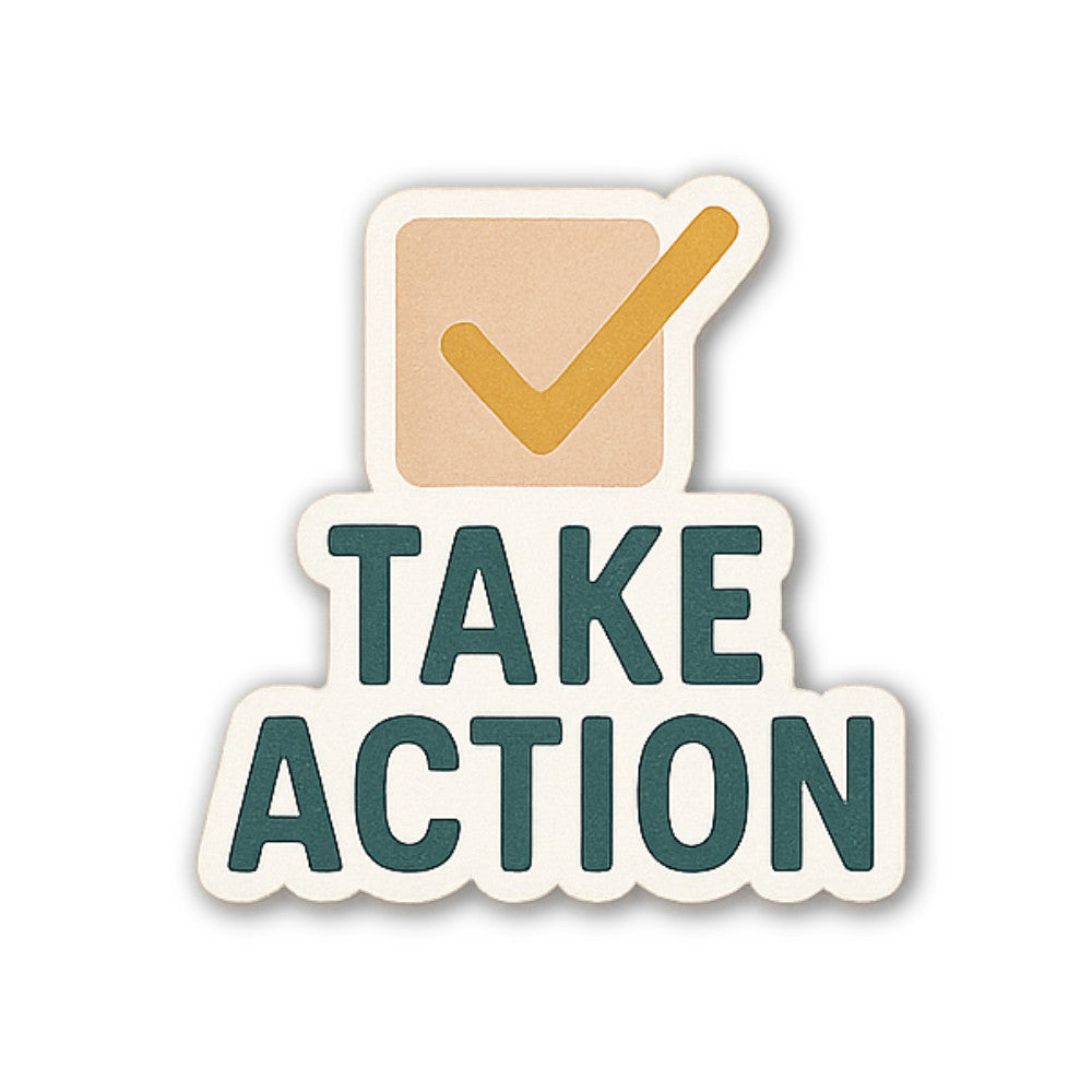 Action Sticker, Waterproof Vinyl Decal Sticker Indoor Or Outdoor 2 (Pieces) 3" and 5"