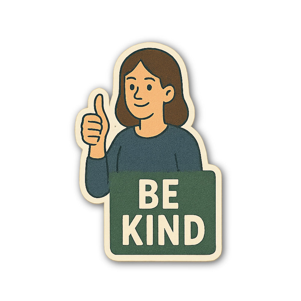 Woman, giving a thumbs-up Sticker, Waterproof Vinyl Decal Sticker Indoor Or Outdoor 2 (Pieces) 3" and 5"