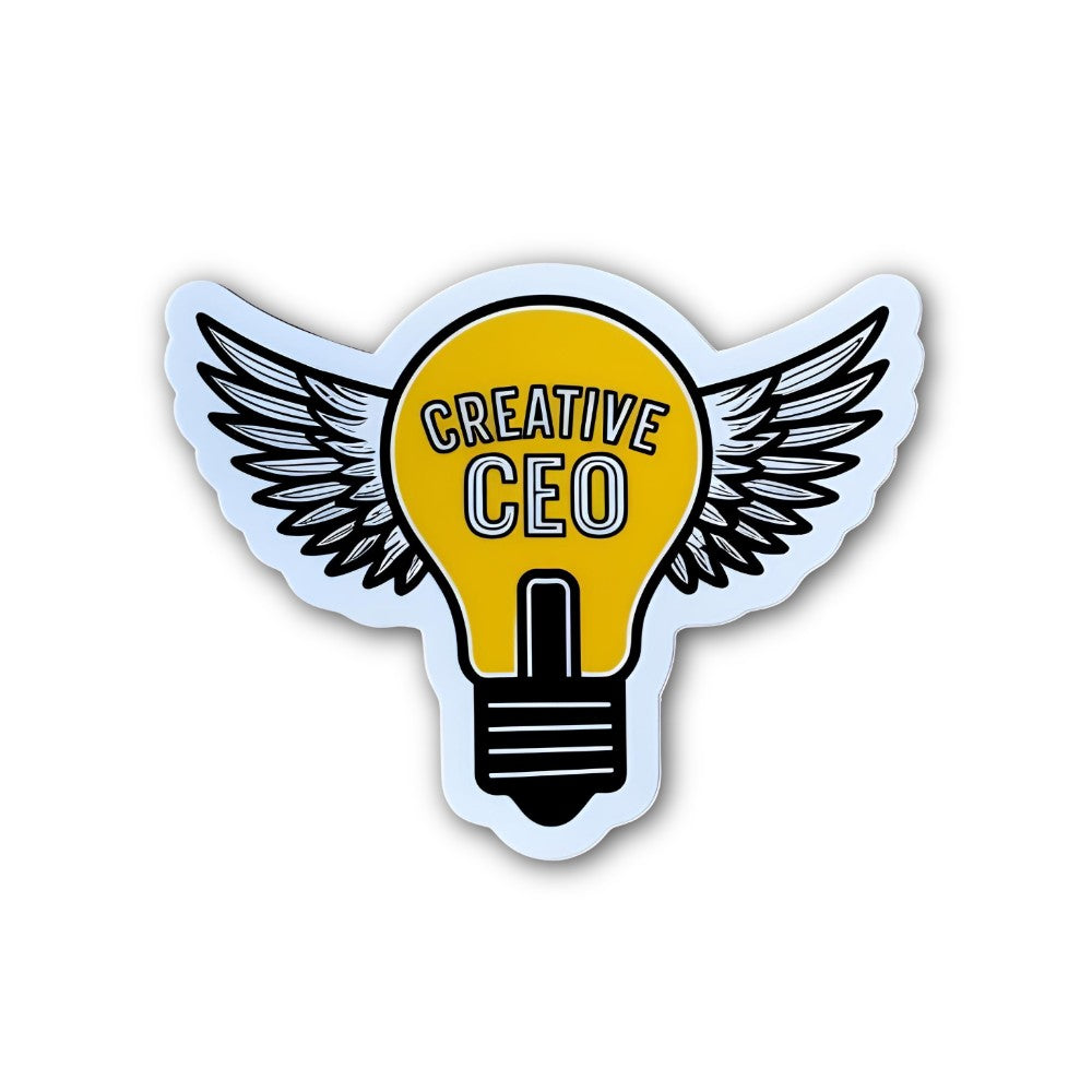 Creative Ceo Sticker, Waterproof Vinyl Decal Sticker Indoor Or Outdoor 2 (Pieces) 3" and 5"