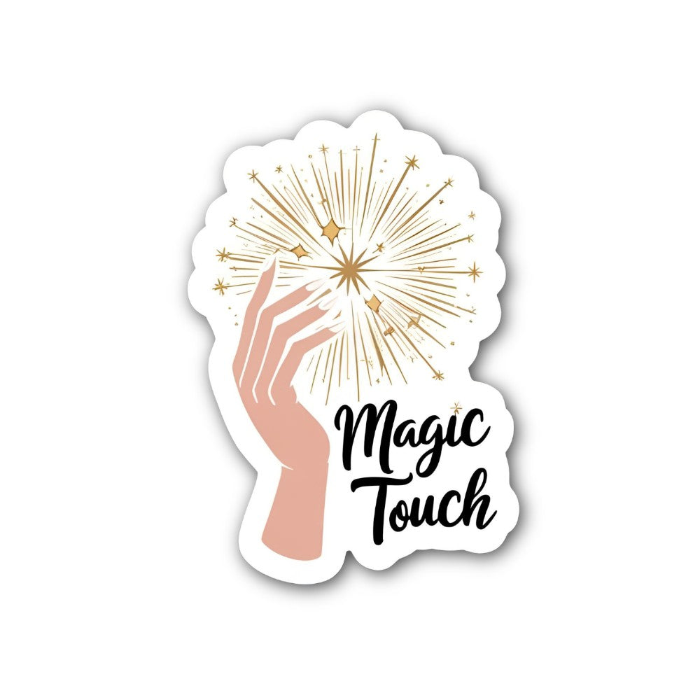 Magic Touch Sticker, Waterproof Vinyl Decal Sticker Indoor Or Outdoor 2 (Pieces) 3" and 5"