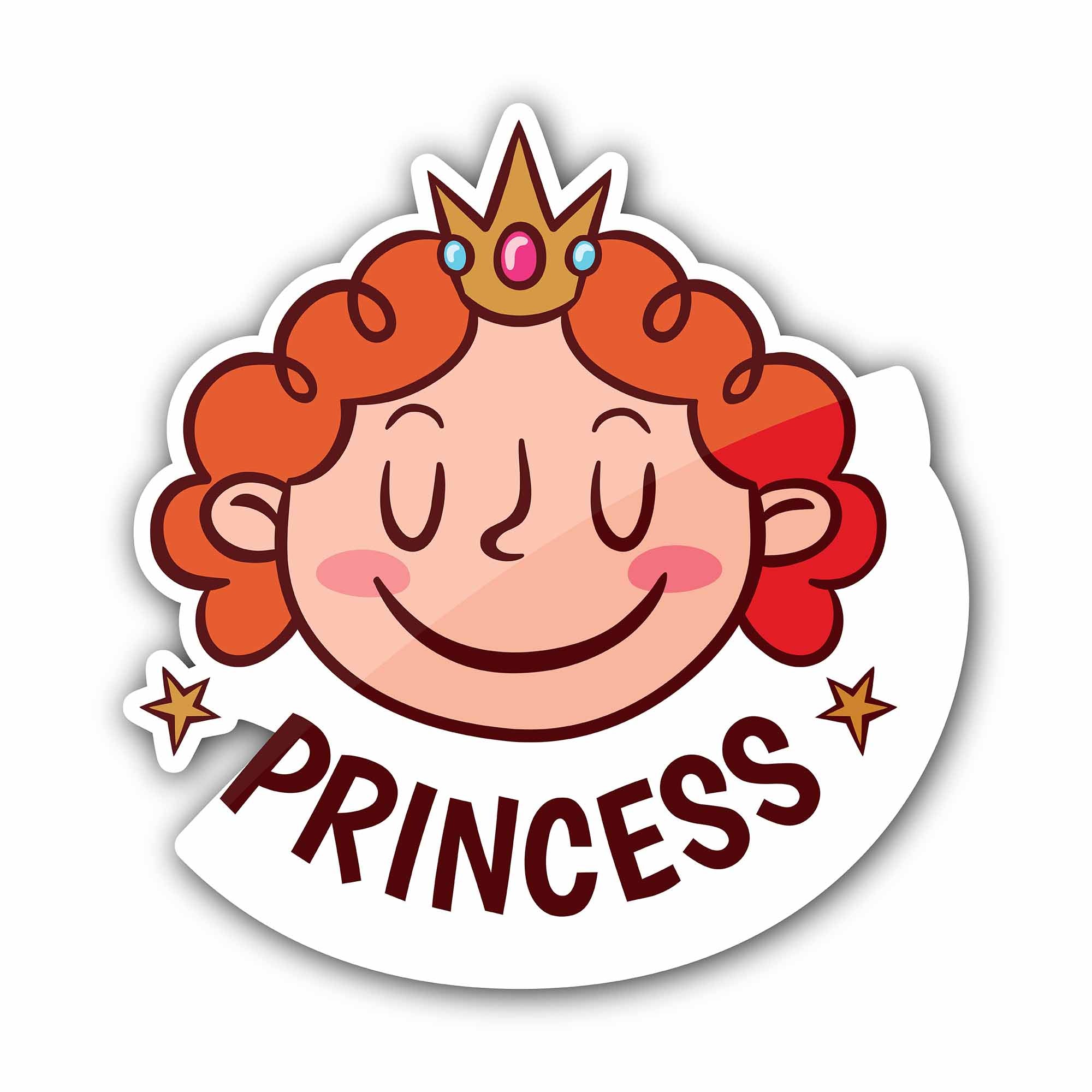 Little Princess Girl Sticker, Waterproof Vinyl Decal Sticker Indoor Or Outdoor 2 (Pieces) 3" and 5"