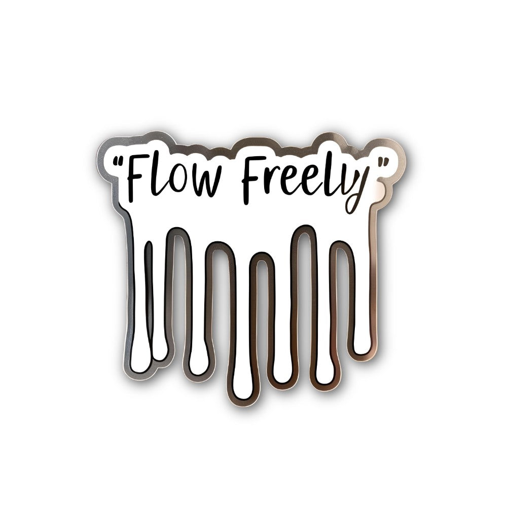 Flow Freely Sticker, Waterproof Vinyl Decal Sticker Indoor Or Outdoor 2 (Pieces) 3" and 5"