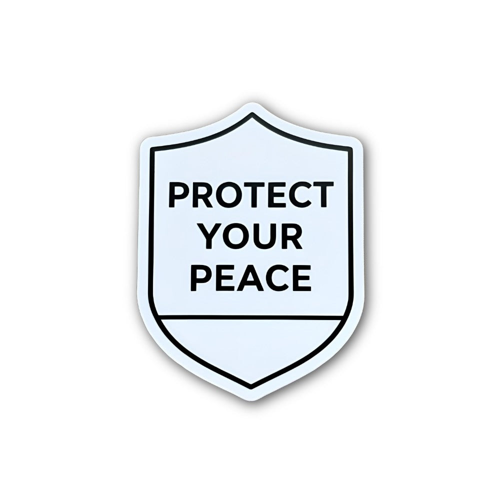PROTECT YOUR PEACE Sticker, Waterproof Vinyl Decal Sticker Indoor Or Outdoor 2 (Pieces) 3" and 5"