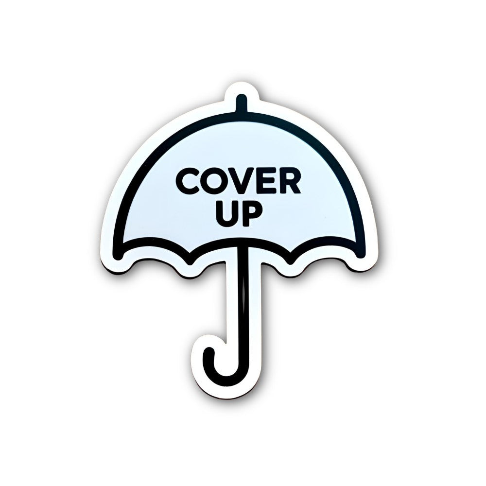 COVER UP Sticker, Waterproof Vinyl Decal Sticker Indoor Or Outdoor 2 (Pieces) 3" and 5"