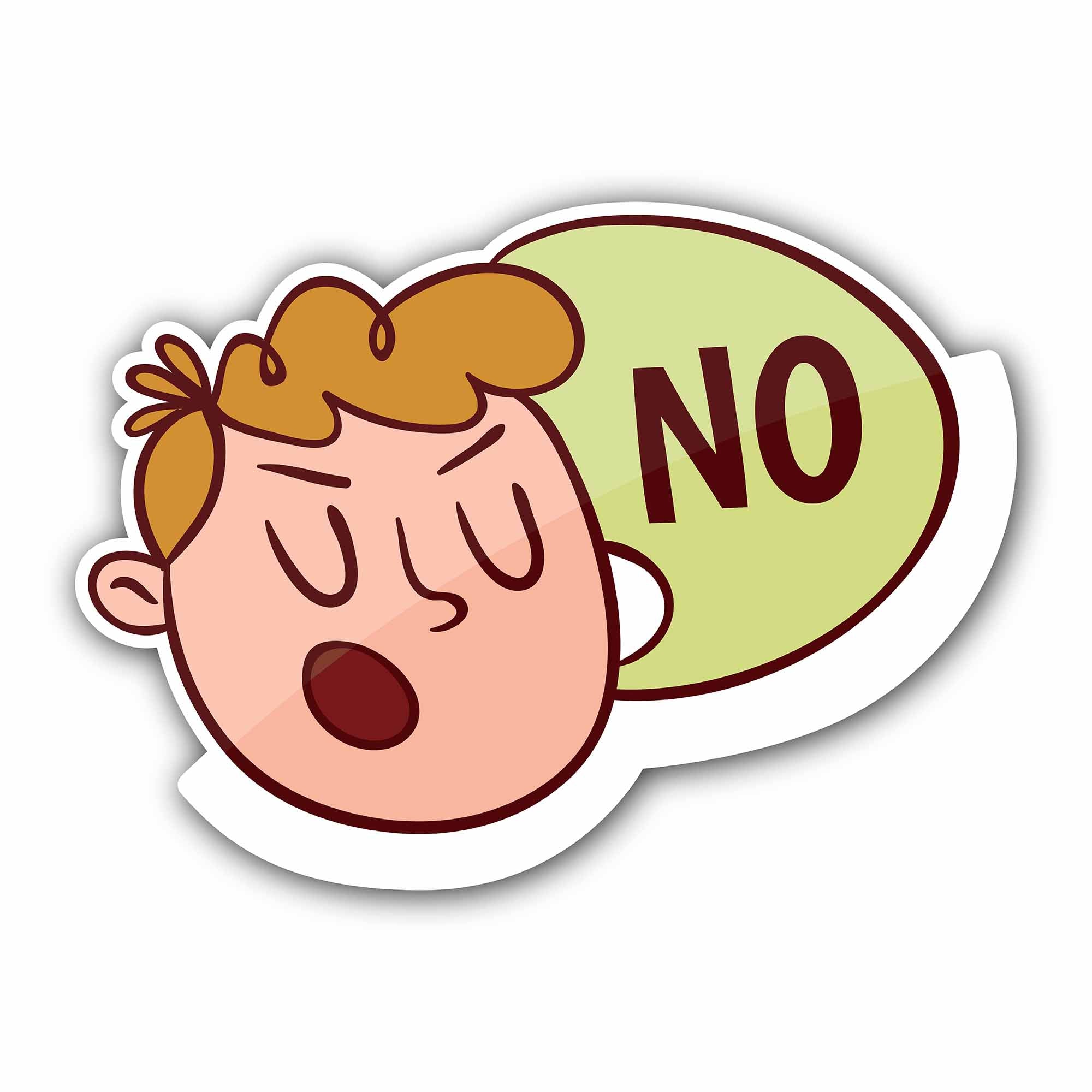 No Talking Image Sticker, Waterproof Vinyl Decal Sticker Indoor Or Outdoor 2 (Pieces) 3" and 5"