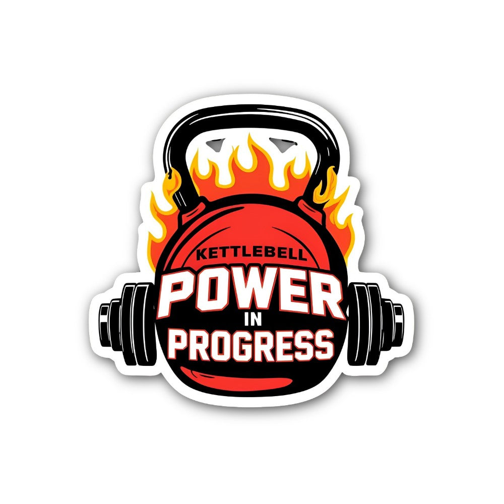 POWER IN PROGRESS Sticker, Waterproof Vinyl Decal Sticker Indoor Or Outdoor 2 (Pieces) 3" and 5"