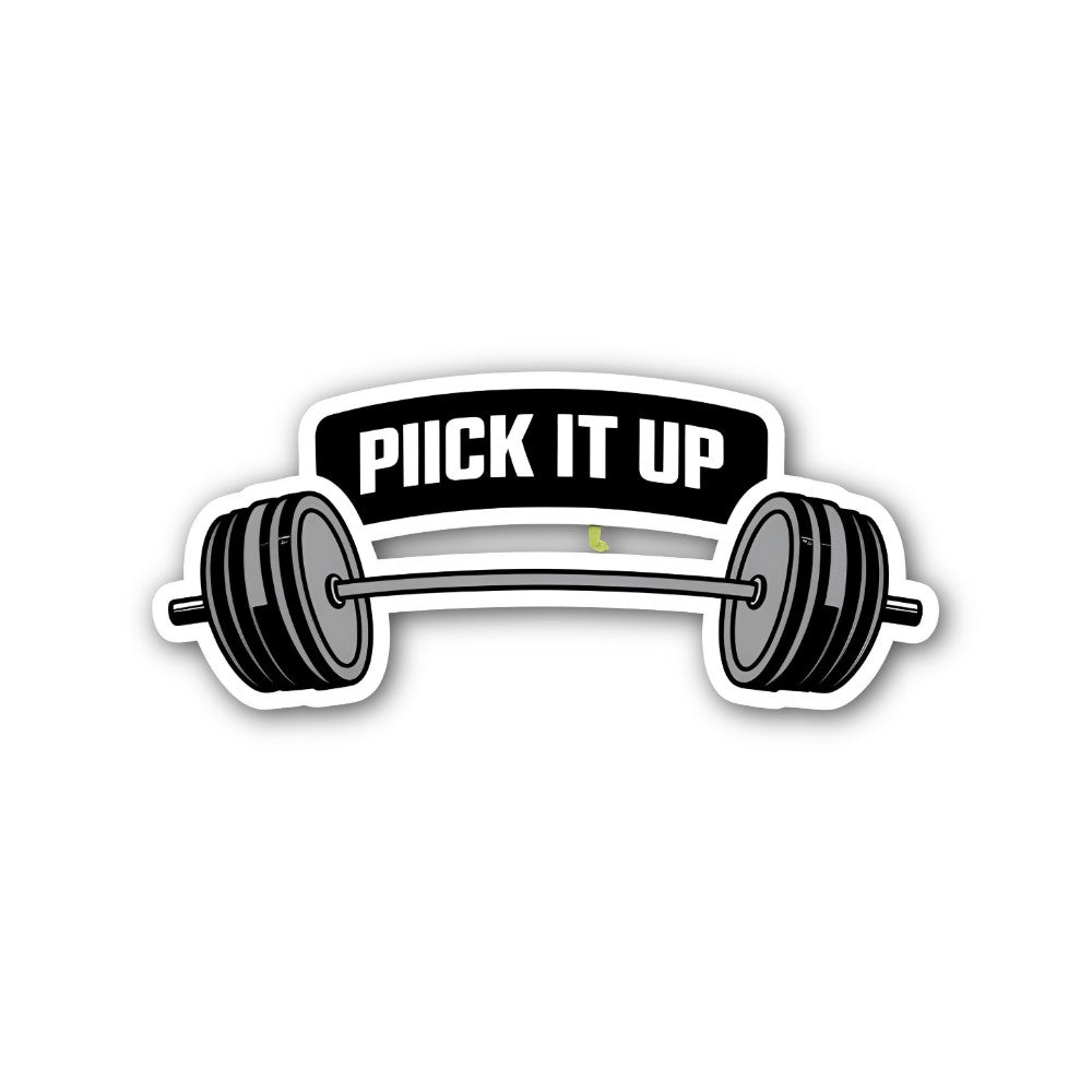 PIICK IT UP Sticker, Waterproof Vinyl Decal Sticker Indoor Or Outdoor 2 (Pieces) 3" and 5"