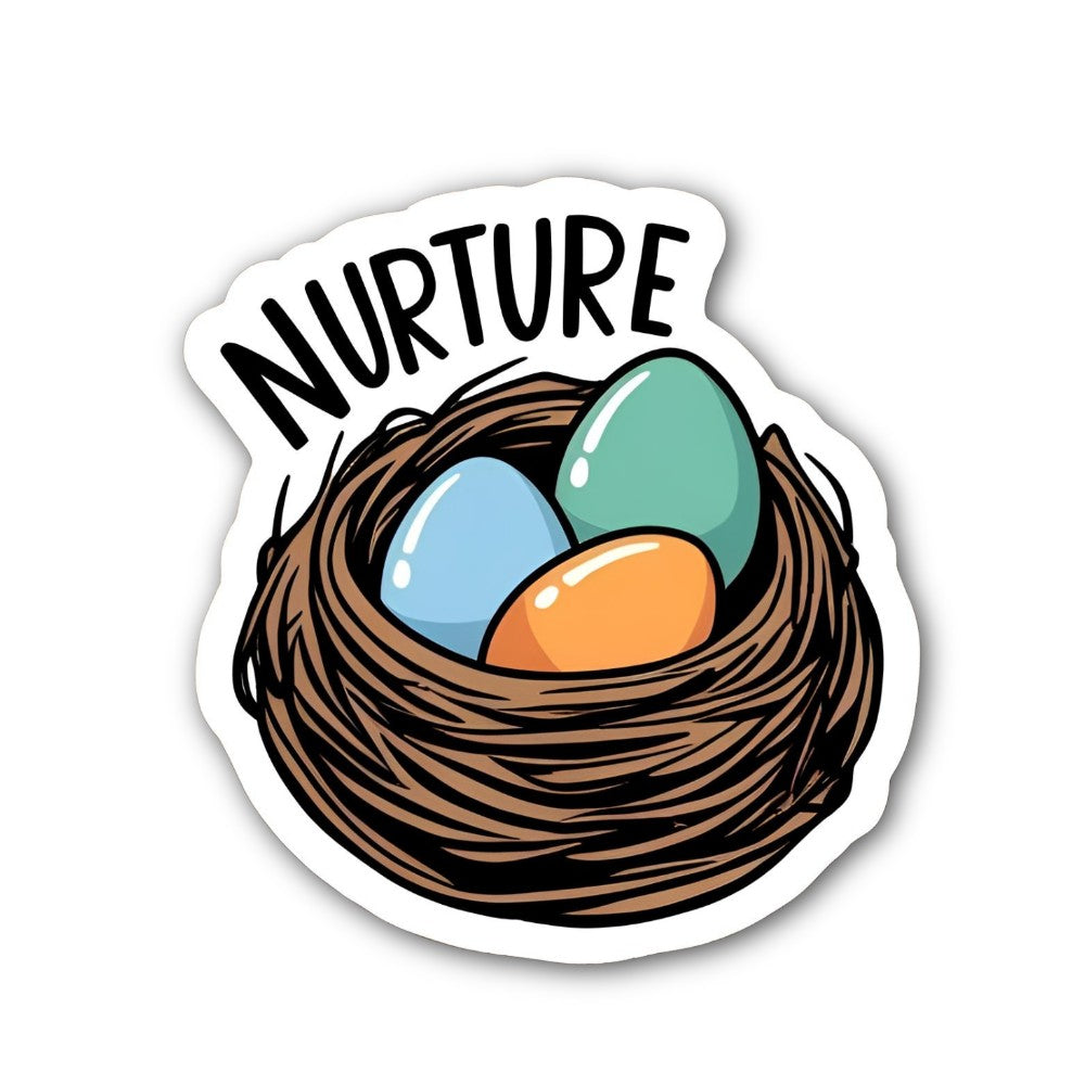 NURTURE Colorful Eggs Sticker, Waterproof Vinyl Decal Sticker Indoor Or Outdoor 2 (Pieces) 3" and 5"