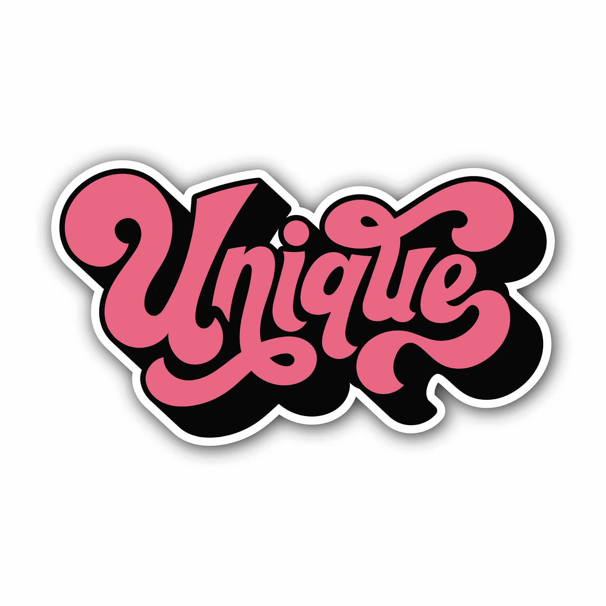 Unique Sticker, Waterproof Vinyl Decal Sticker Indoor Or Outdoor 2 (Pieces) 3" and 5"