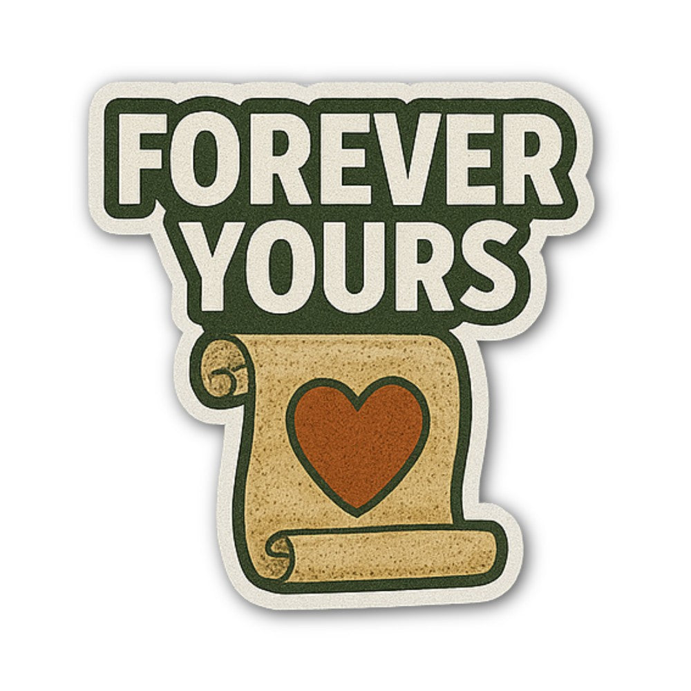 Love Letter With Heart Sticker, Waterproof Vinyl Decal Sticker Indoor Or Outdoor 2 (Pieces) 3" and 5"