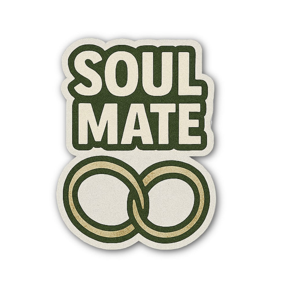SOul Mate Sticker, Waterproof Vinyl Decal Sticker Indoor Or Outdoor 2 (Pieces) 3" and 5"