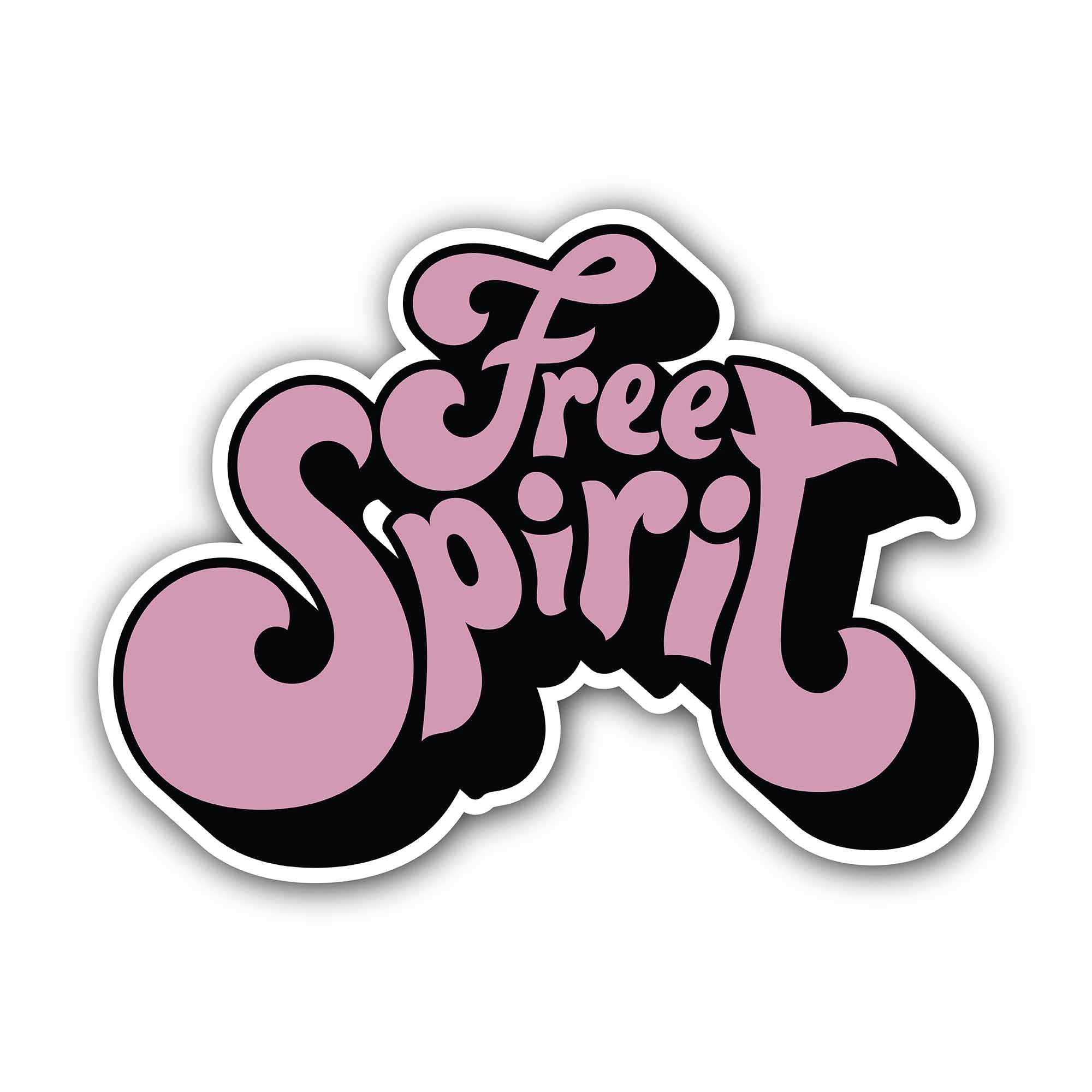 Free Spirit Sticker, Waterproof Vinyl Decal Sticker Indoor Or Outdoor 2 (Pieces) 3" and 5"