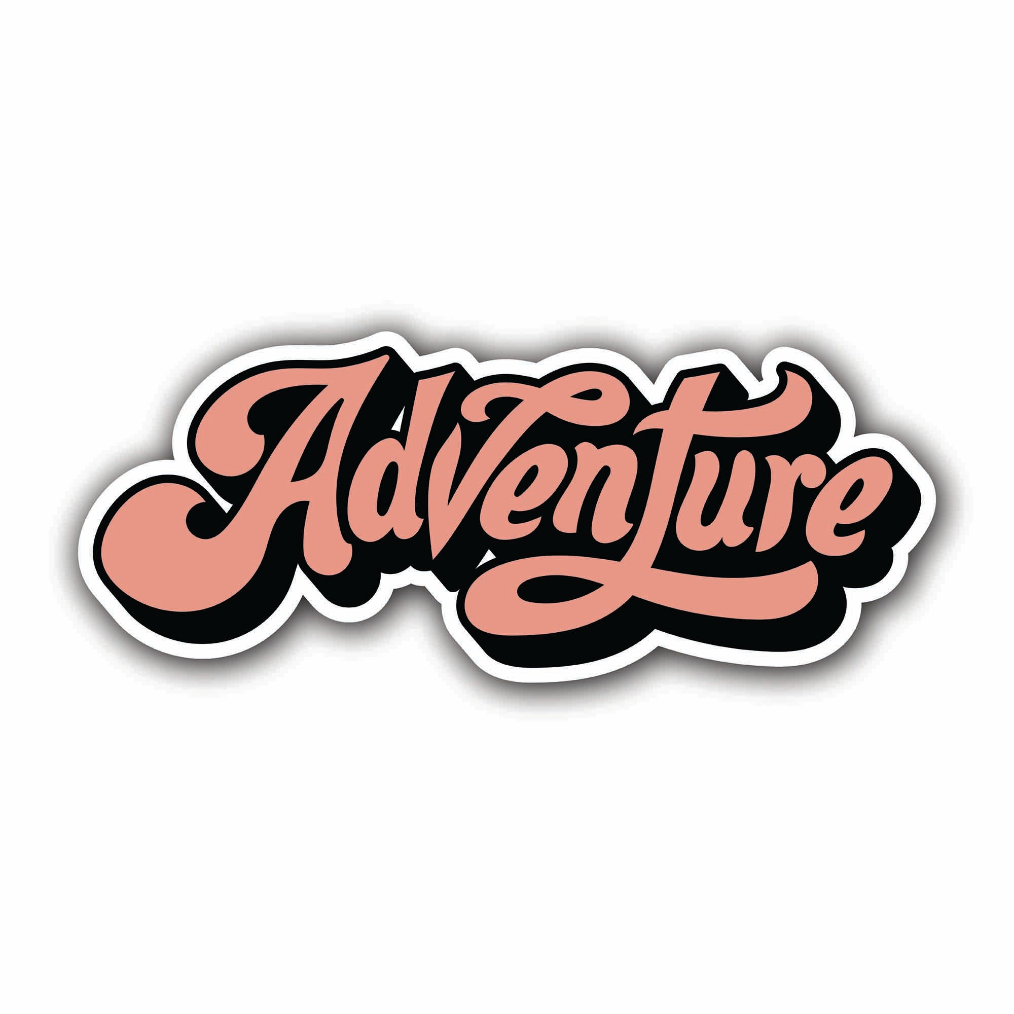 Adventure Sticker, Waterproof Vinyl Decal Sticker Indoor Or Outdoor 2 (Pieces) 3" and 5"