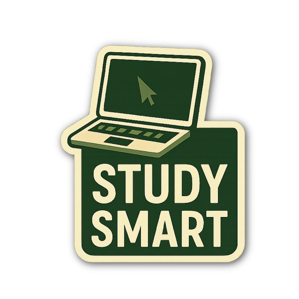 STUDY SMART Sticker, Waterproof Vinyl Decal Sticker Indoor Or Outdoor 2 (Pieces) 3" and 5"
