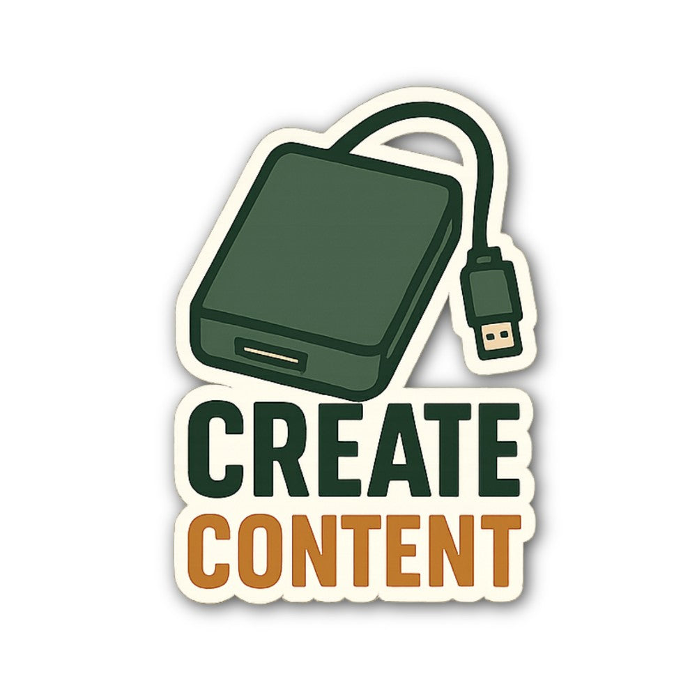 CREATE CONTENT Sticker, Waterproof Vinyl Decal Sticker Indoor Or Outdoor 2 (Pieces) 3" and 5"