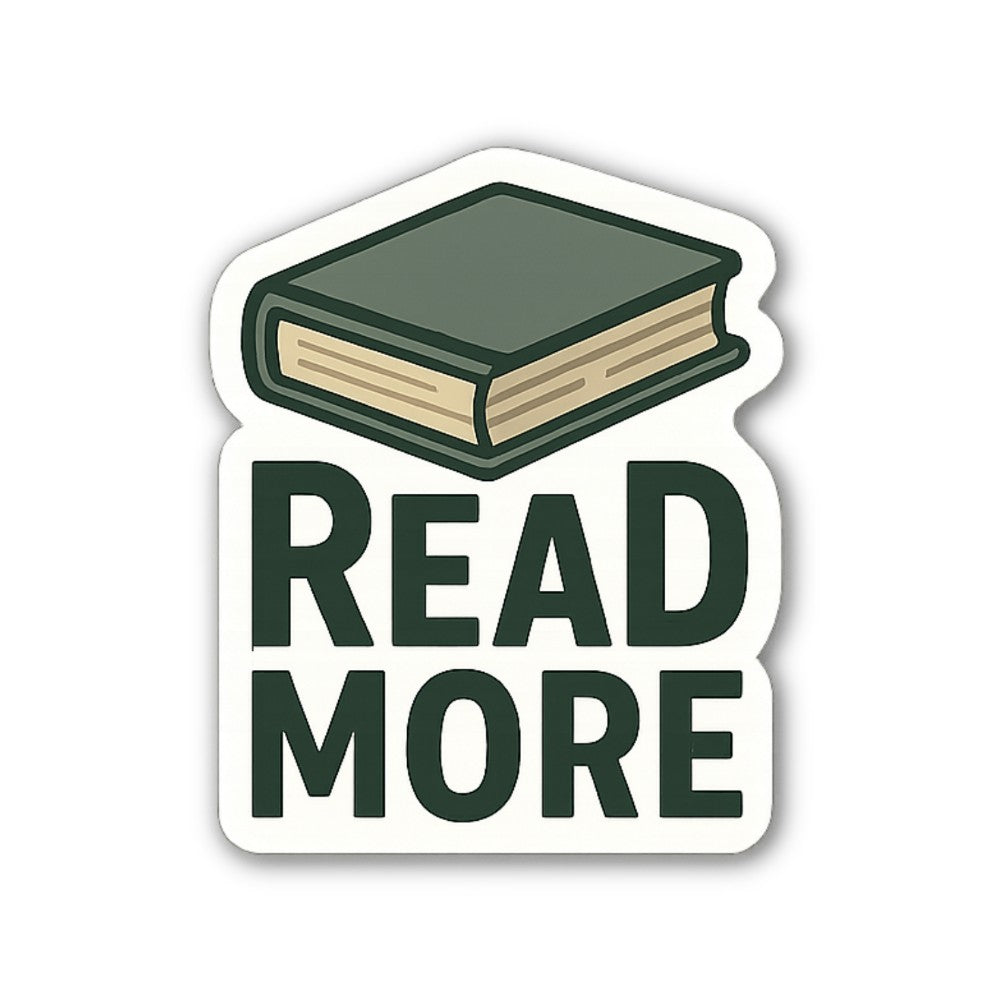 BOOK BOOK Sticker, Waterproof Vinyl Decal Sticker Indoor Or Outdoor 2 (Pieces) 3" and 5"