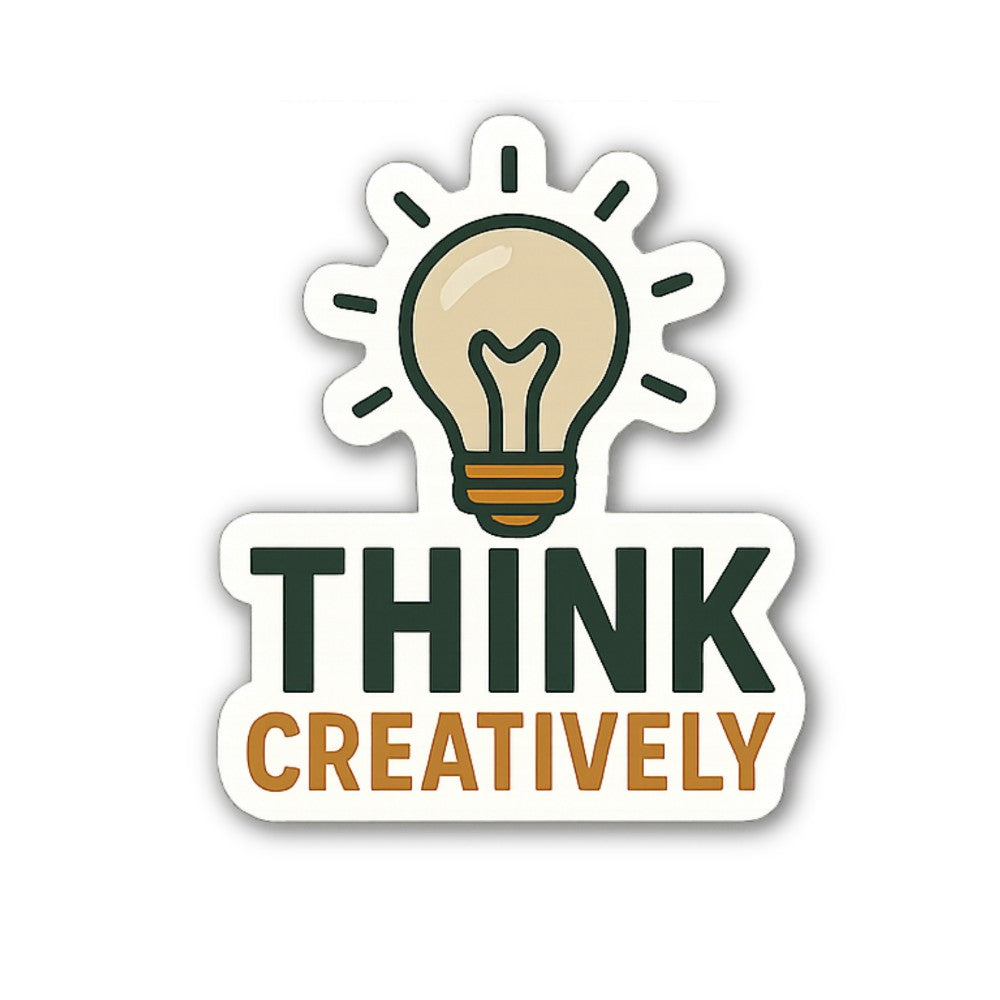 THINK CREATIVELY Sticker, Waterproof Vinyl Decal Sticker Indoor Or Outdoor 2 (Pieces) 3" and 5"