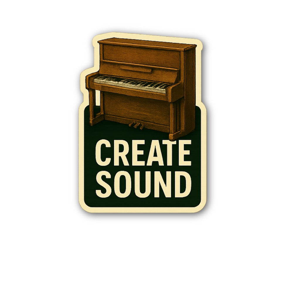 CREATE SOUND Sticker, Waterproof Vinyl Decal Sticker Indoor Or Outdoor 2 (Pieces) 3" and 5"