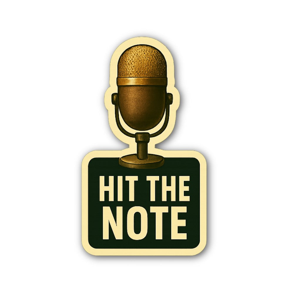 HIT THE NOTE Sticker, Waterproof Vinyl Decal Sticker Indoor Or Outdoor 2 (Pieces) 3" and 5"