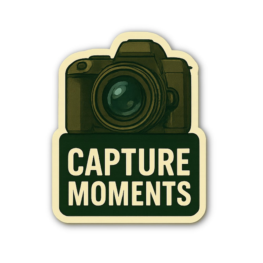 CAPTURE & CAMERA Sticker, Waterproof Vinyl Decal Sticker Indoor Or Outdoor 2 (Pieces) 3" and 5"