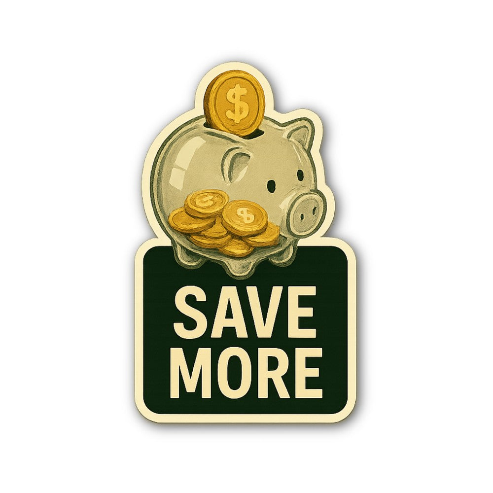 Financial Fortress Sticker, Waterproof Vinyl Decal Sticker Indoor Or Outdoor 2 (Pieces) 3" and 5"