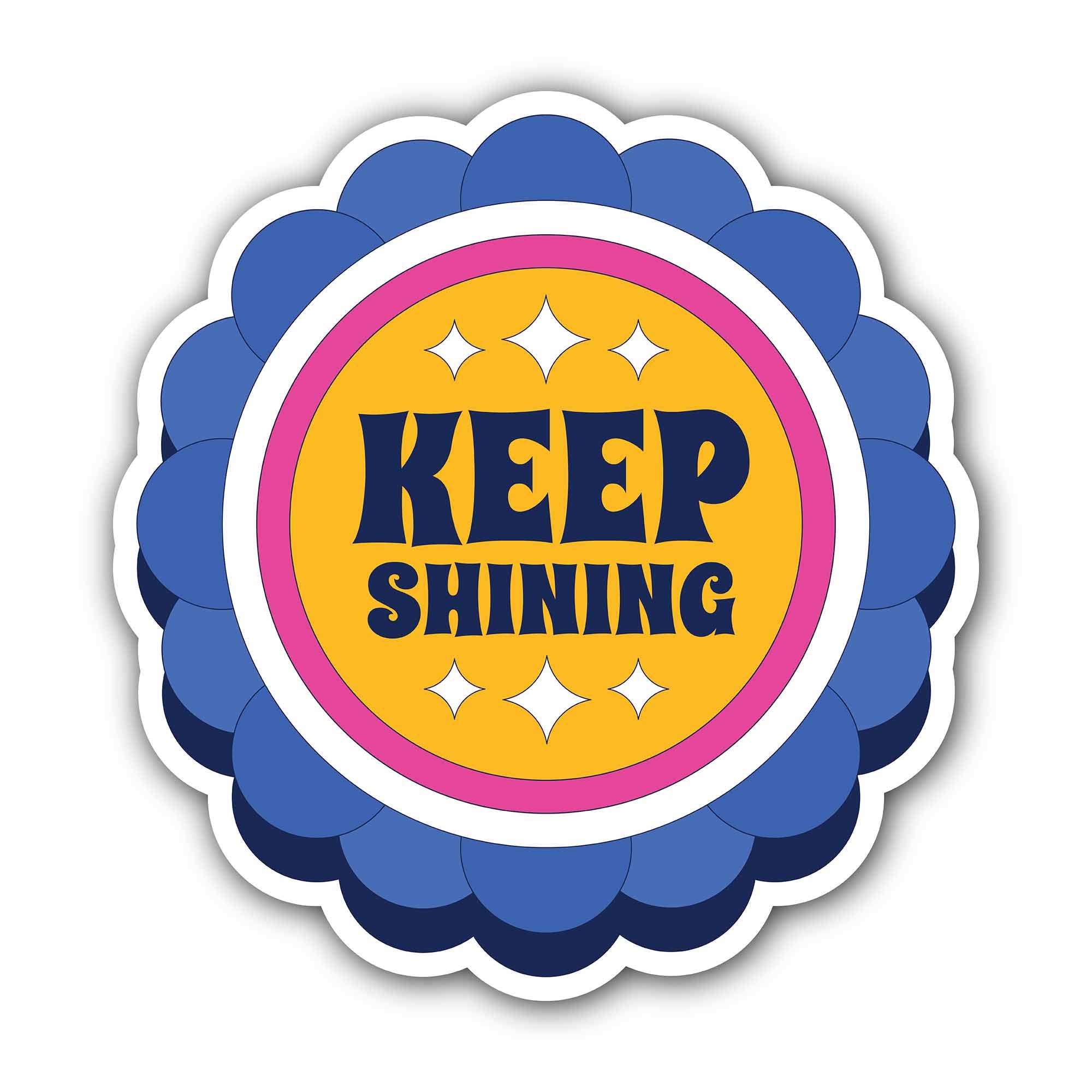Keep Shining Sticker, Waterproof Vinyl Decal Sticker Indoor Or Outdoor 2 (Pieces) 3" and 5"