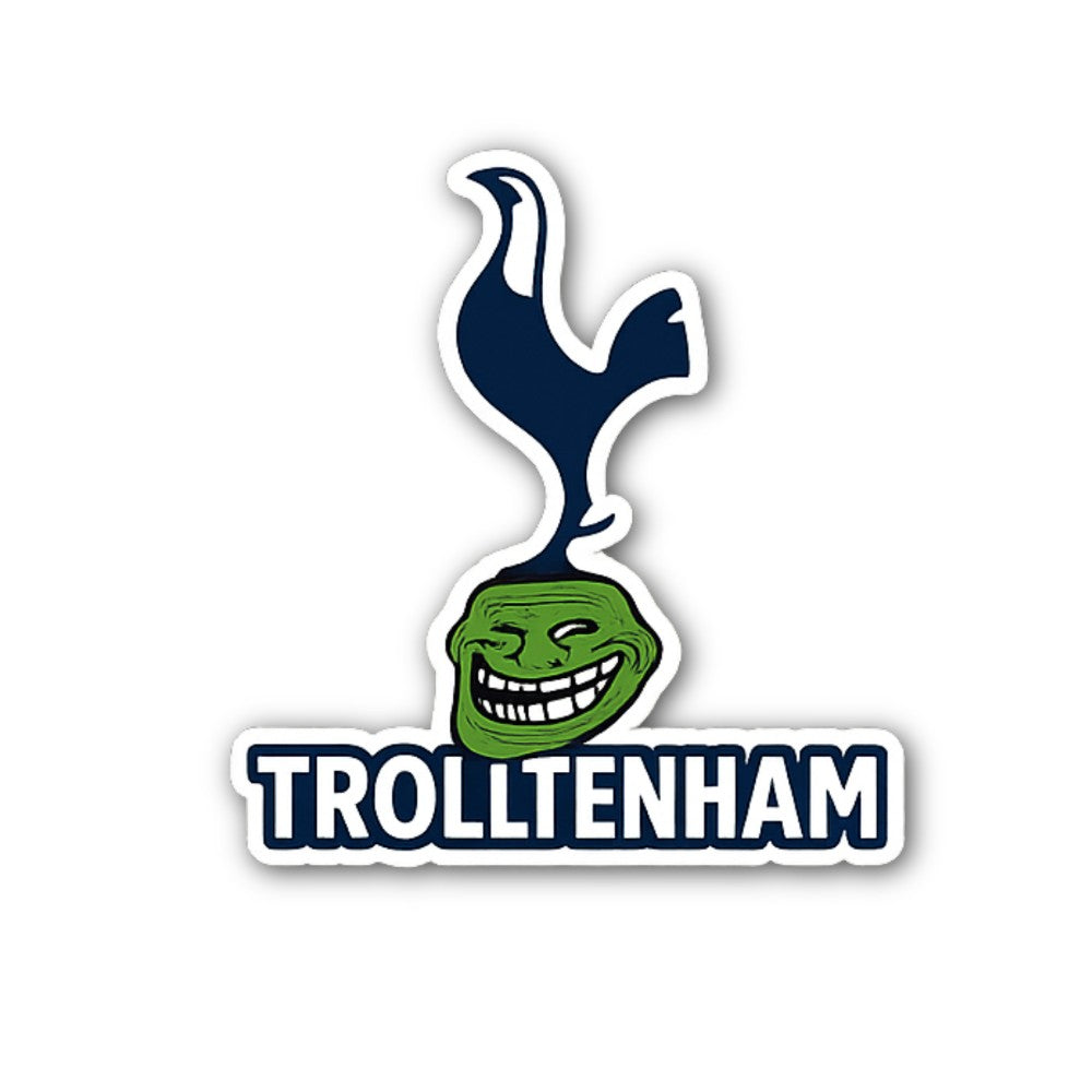 Funny TROLLTENHAM Sticker, Waterproof Vinyl Decal Sticker Indoor Or Outdoor 2 (Pieces) 3" and 5"