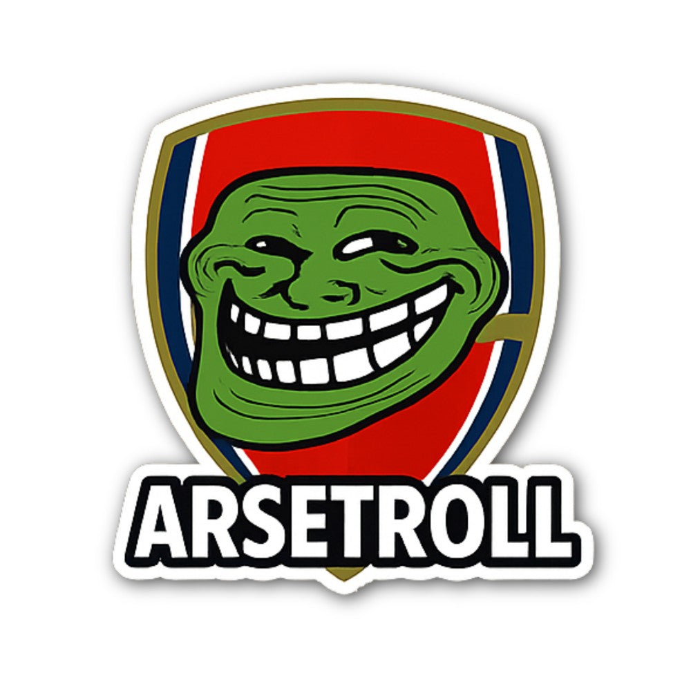 Funny ARSETROLL Sticker, Waterproof Vinyl Decal Sticker Indoor Or Outdoor 2 (Pieces) 3" and 5"