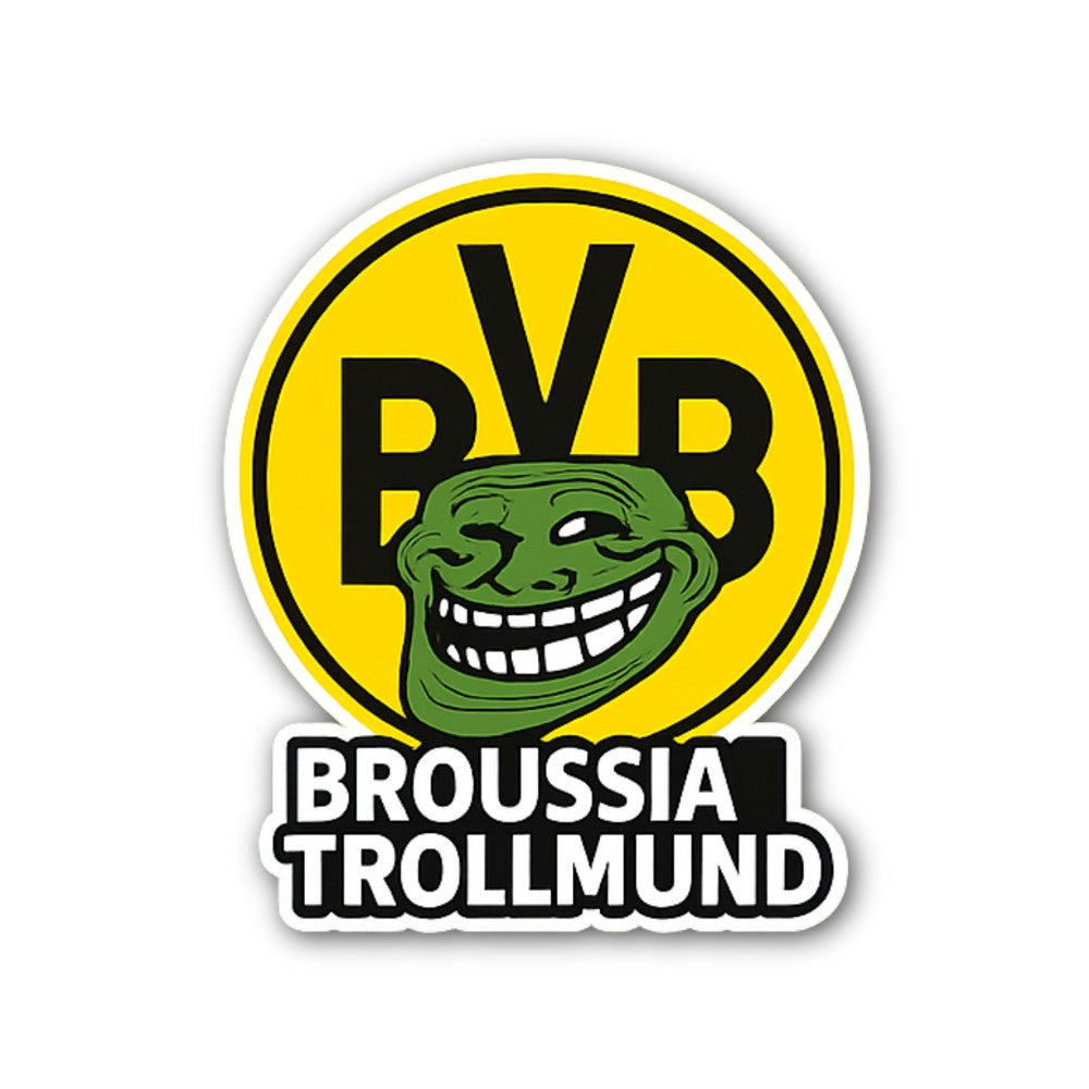 Funny BROUSSIA TROLLMUND Sticker, Waterproof Vinyl Decal Sticker Indoor Or Outdoor 2 (Pieces) 3" and 5"