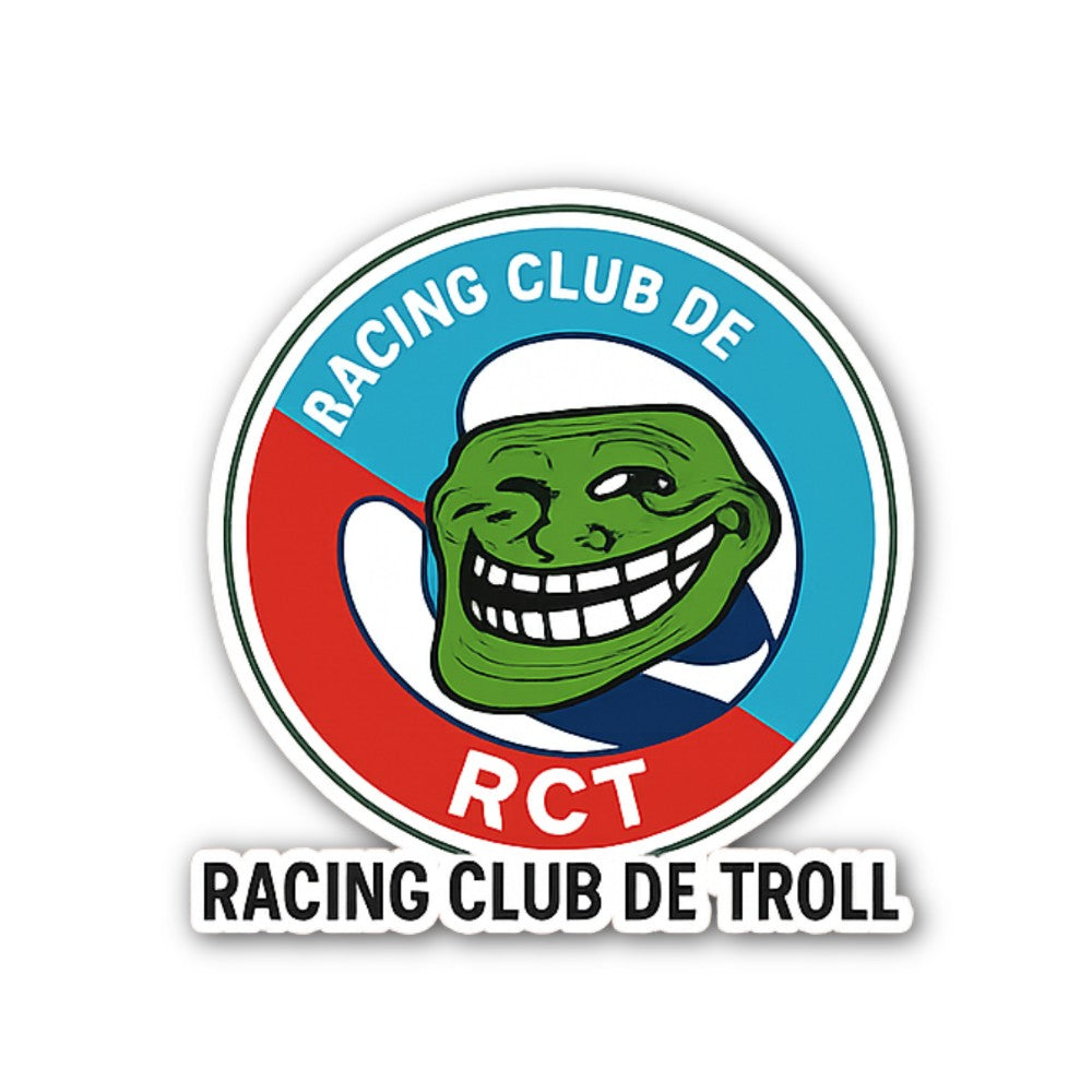 Colourful Funny DE TROLL Sticker, Waterproof Vinyl Decal Sticker Indoor Or Outdoor 2 (Pieces) 3" and 5"