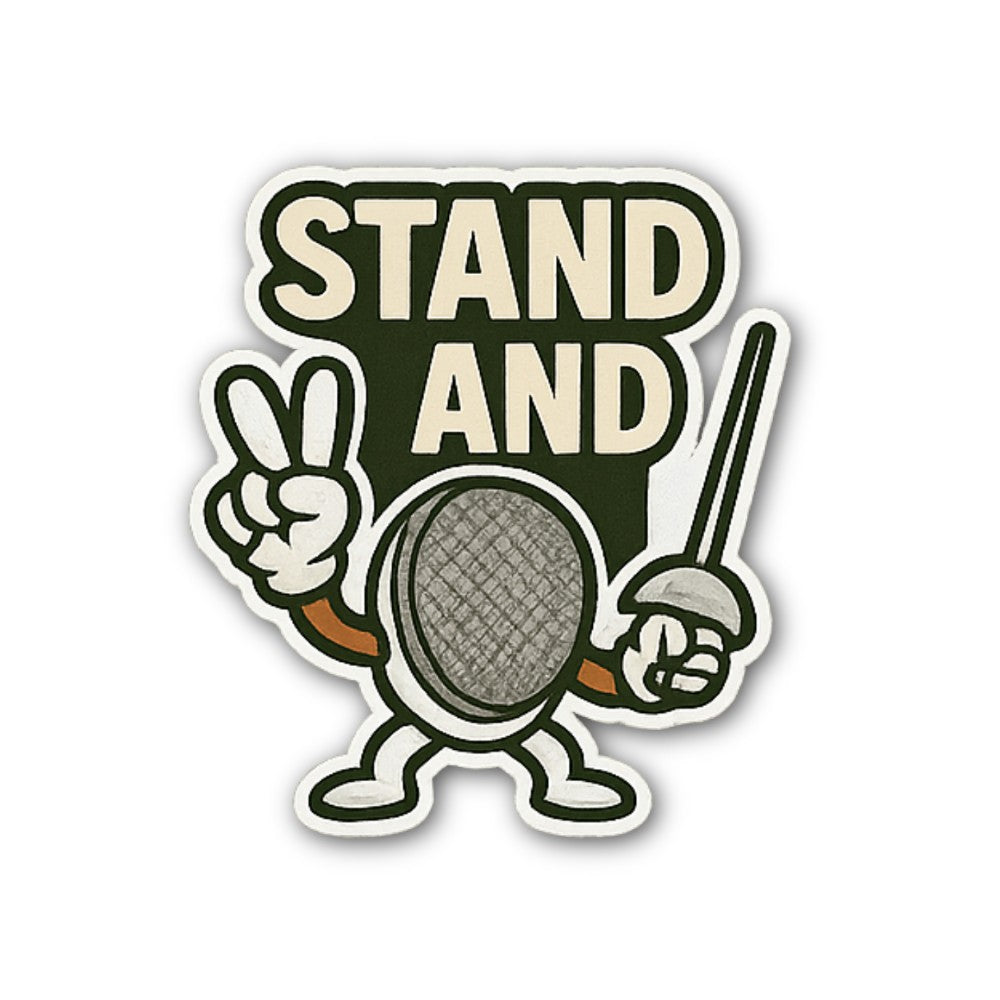 STAND AND Sticker, Waterproof Vinyl Decal Sticker Indoor Or Outdoor 2 (Pieces) 3" and 5"