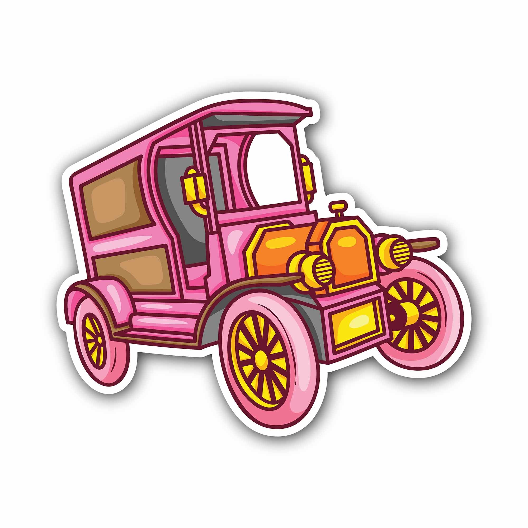 Small Pink Charm Sticker, Waterproof Vinyl Decal Sticker Indoor Or Outdoor 2 (Pieces) 3" and 5"