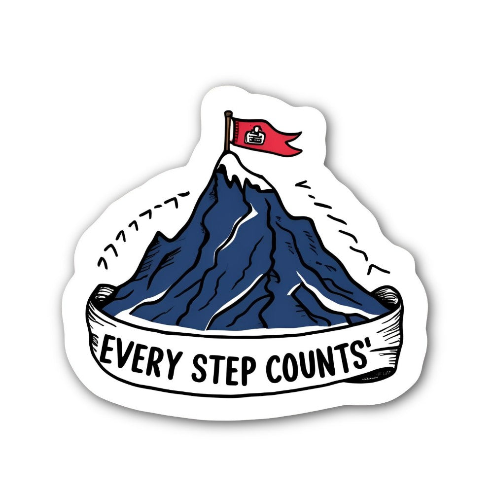 EVERY STEP COUNTS Sticker, Waterproof Vinyl Decal Sticker Indoor Or Outdoor 2 (Pieces) 3" and 5"
