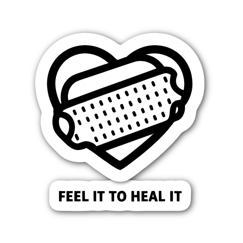 FEEL IT TO HEAL IT & HEART Sticker, Waterproof Vinyl Decal Sticker Indoor Or Outdoor 2 (Pieces) 3" and 5"