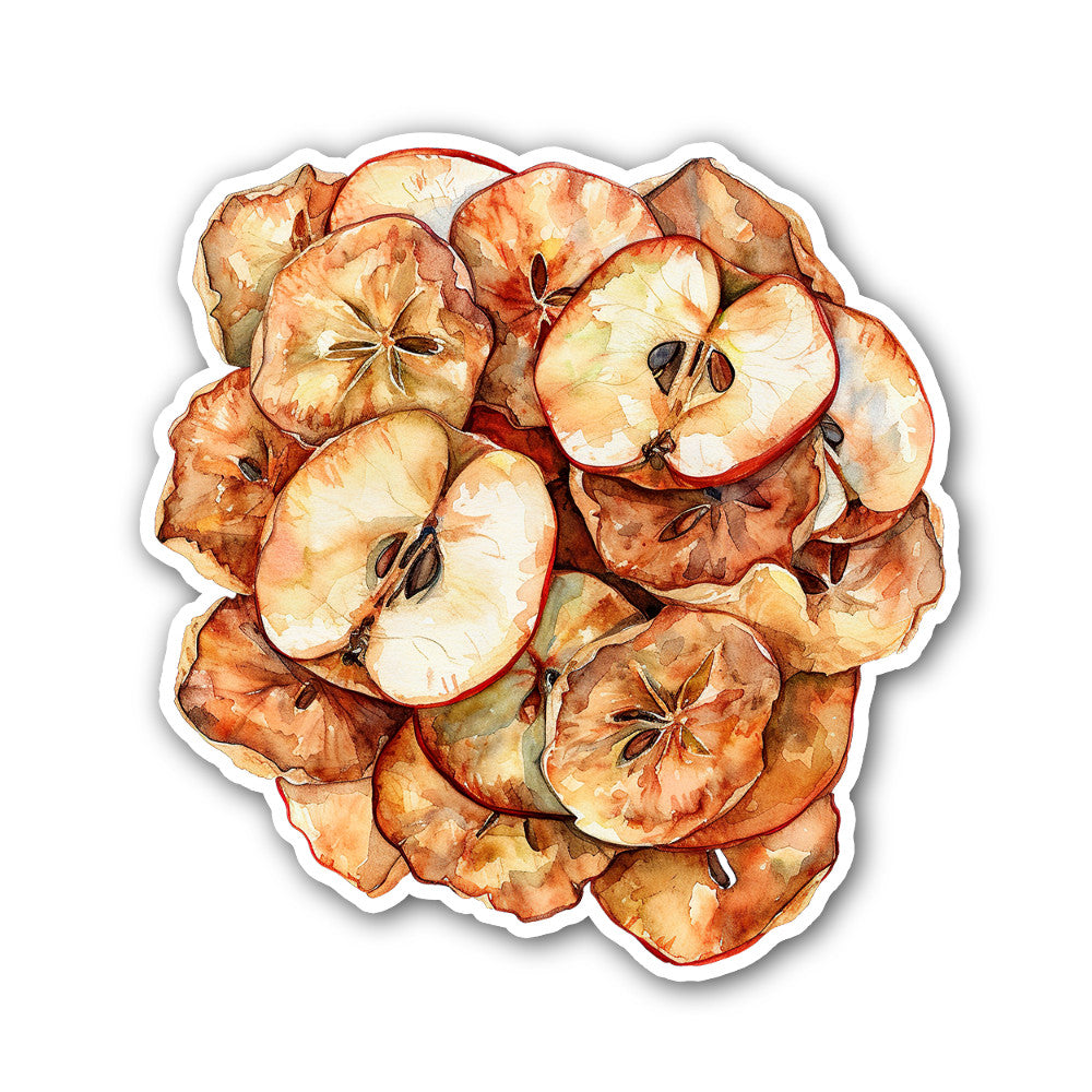 SWEET APPLE CHIPS Sticker, Waterproof Vinyl Decal Sticker Indoor Or Outdoor 2 (Pieces) 3" and 5"
