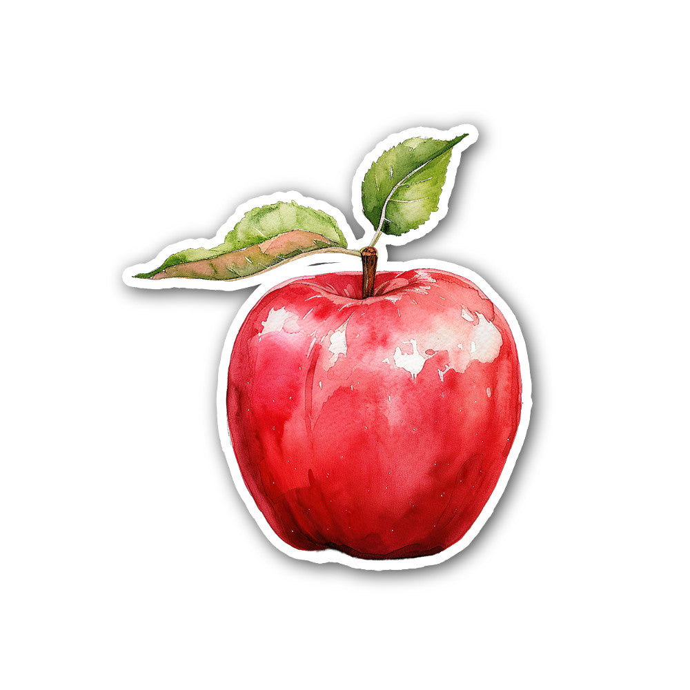 CUTE APPLE FRUIT Sticker, Waterproof Vinyl Decal Sticker Indoor Or Outdoor 2 (Pieces) 3" and 5"