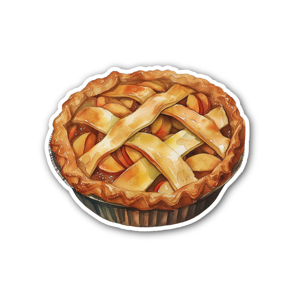 APPLES PIE ART Sticker, Waterproof Vinyl Decal Sticker Indoor Or Outdoor 2 (Pieces) 3" and 5"