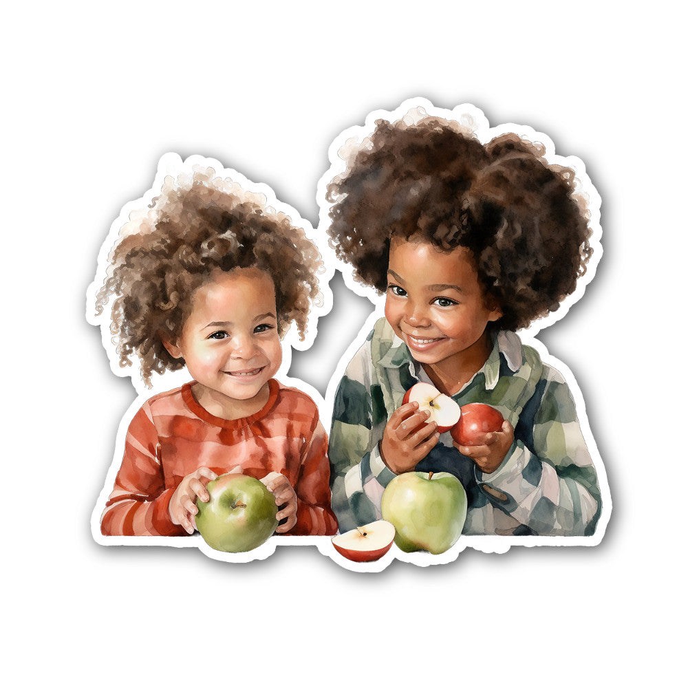 BEAUTIFUL BOY & GIRL  Sticker, Waterproof Vinyl Decal Sticker Indoor Or Outdoor 2 (Pieces) 3" and 5"