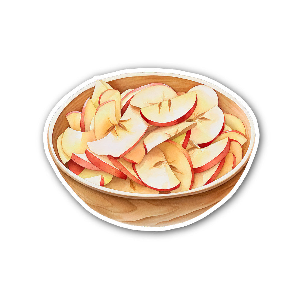 APPLE PLATE Sticker, Waterproof Vinyl Decal Sticker Indoor Or Outdoor 2 (Pieces) 3" and 5"