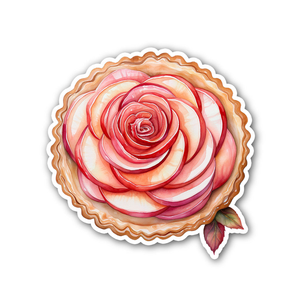 ROCE FLOWER Sticker, Waterproof Vinyl Decal Sticker Indoor Or Outdoor 2 (Pieces) 3" and 5"