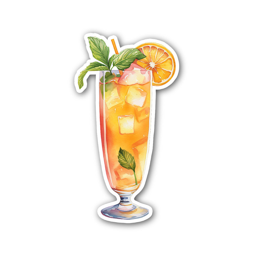 Cocktail Sticker, Waterproof Vinyl Decal Sticker Indoor Or Outdoor 2 (Pieces) 3" and 5"